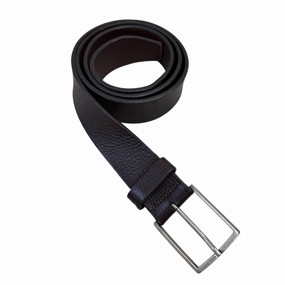 Allen Edmonds Italian Calfskin Leather Belt Mens 40 Dark Brown Made In USA